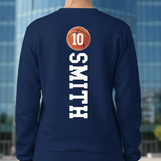 Broncos Basketball Long Sleeve Back