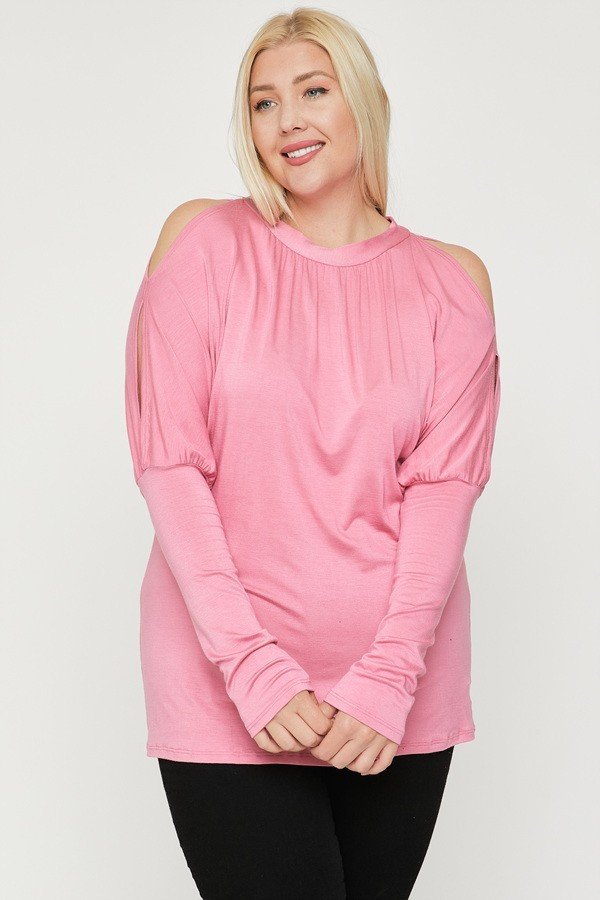 Long Sleeves Solid Top - NuQuTees*N*Tops Tops NuQuTees*N*TopsCC