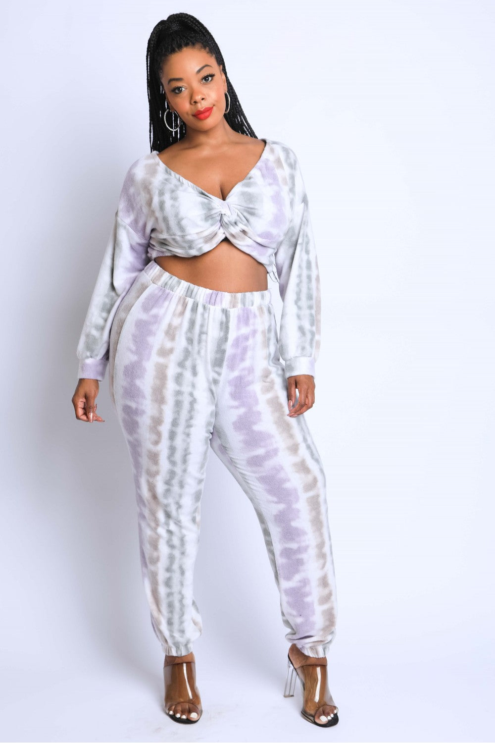 Tie Die Off Shoulder Set - NuQuTees*N*Tops Bottoms NuQuTees*N*TopsCC